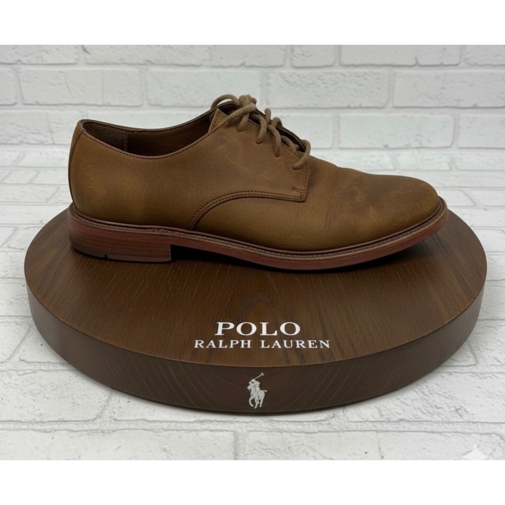 POLO RALPH LAUREN 🤑TAN BROWN SUEDE BUCKS OXFORDS SHOES‎ MENS 8 Preppy Stud 💰